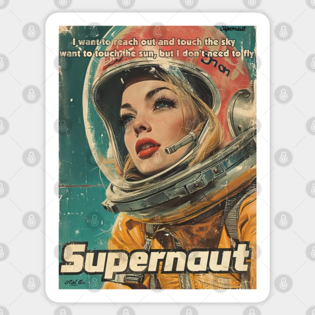 Supernaut, A vintage comics cover Sticker by obstinator